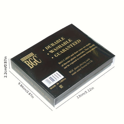 2 Decks BGC Cartes à jouer imperméables, PVC haute densité, Qualité supérieure, Jeu pour adultes, Matériau plastique, Boîte conteneur - Idéal pour les jeux de cartes et les collectionneurs