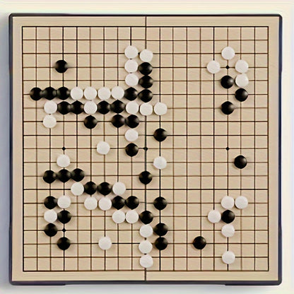 9.6 pouces Plaque magnétique pliable portable Gomoku, entraînement des débutants pour les compétitions, plaque internationale pliable portable, peut être utilisée pour les voyages indépendants, les rassemblements familiaux