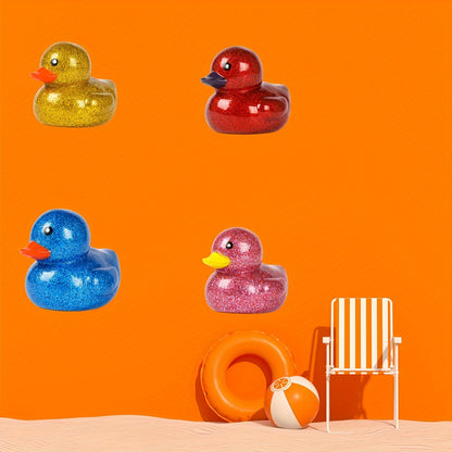 1pc Canards Géants En PVC, Jouets En Forme de Canards Pailletés, Jouets D'anniversaire Joyeux, Jouets En Forme de Canards de Dessin Animé, Jouets de Pâques, Cadeaux de Fête, Décorations de Fête, Jouets D'artisanat En Forme de Canards