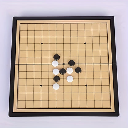 9.6 pouces Plaque magnétique pliable portable Gomoku, entraînement des débutants pour les compétitions, plaque internationale pliable portable, peut être utilisée pour les voyages indépendants, les rassemblements familiaux