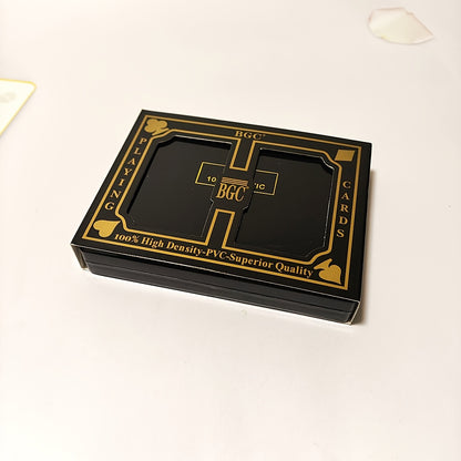 2 Decks BGC Cartes à jouer imperméables, PVC haute densité, Qualité supérieure, Jeu pour adultes, Matériau plastique, Boîte conteneur - Idéal pour les jeux de cartes et les collectionneurs