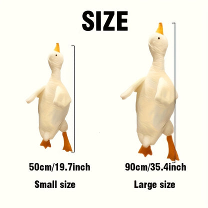 1pc Jouet en peluche de canard doux pour chiens, motif de dessin animé, polyester, stimule l'énergie, recommandé pour les races de taille moyenne, convient aux grands, moyens et petits animaux, jouet pour chien