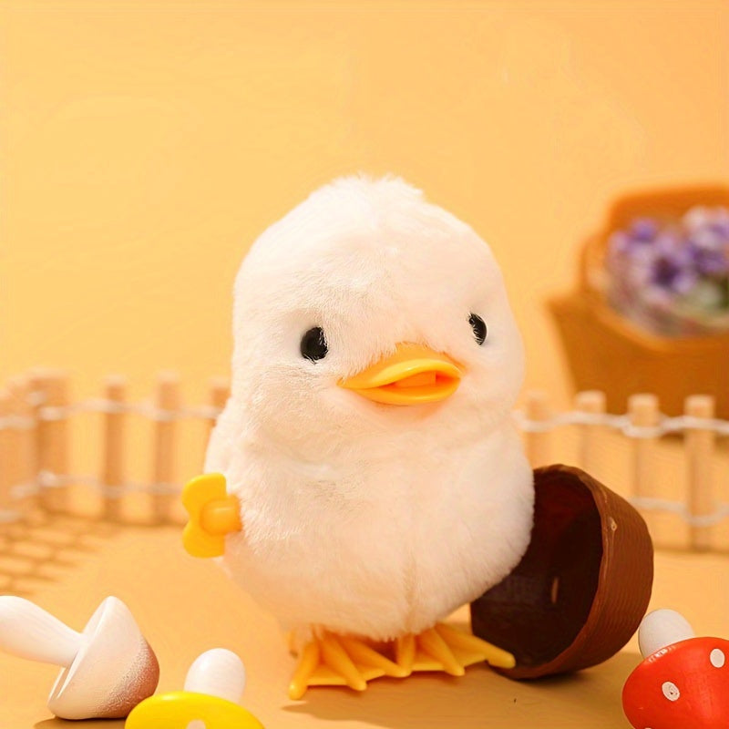 Jouet de Poulet\u002FCanard Sautant, Jouet Interactif en Peluche Simulée Canard Sautant, Petit Animal, Cadeau d'Anniversaire
