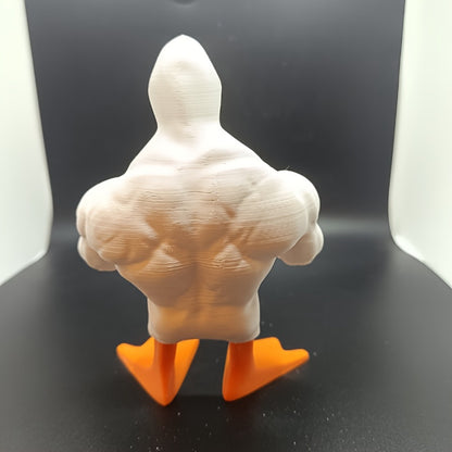 1pc Poupée Canard Musclé Résine Forte Statue de Canard de Dessin Animé Drôle Amusant Décoration de Maison Cadeau de Fête