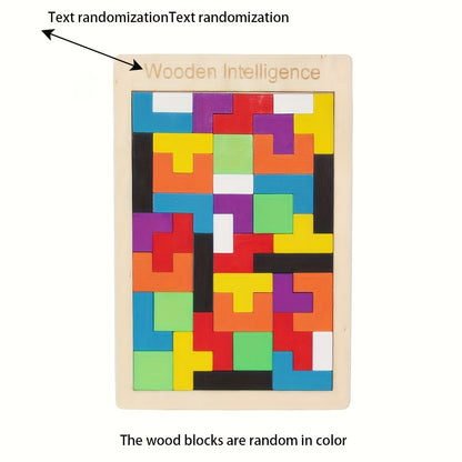 Jeu de puzzle en blocs de bois 3D coloré, casse-tête cérébral, cadeau idéal pour Pâques et Thanksgiving