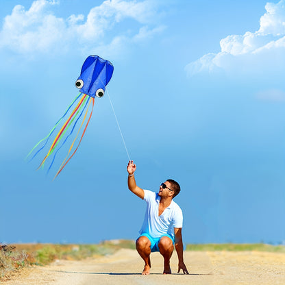 cerf-volant Pieuvre de 5 mètres\u002F4 mètres (outil de lâcher inclus) Weifang avec Queue Colorée Longue, Produit de Divertissement Sportif en Plein Air