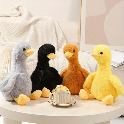 Jolie petite canard rose et mignon petit canard jaune à la mode, jouet en peluche, carmin et curcuma, pour cadeau d'anniversaire